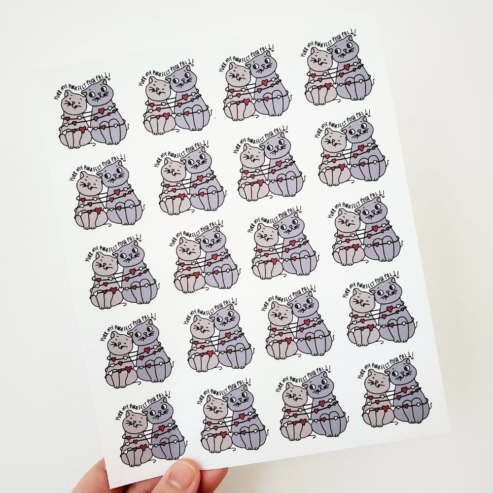 LB058 Cat Kitten Posh BFF Pal Sticker [Price Firm] - Picture 3 of 10